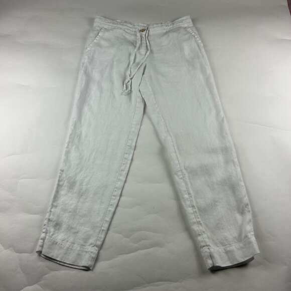 Tommy Bahama White Linen Ankle Pant S - Picture 1 of 5